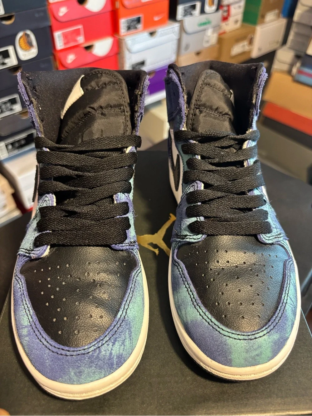 Jordan Air Jordan 1 Mid Tie-Dye Blue/Black/White